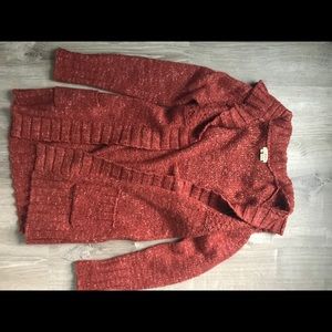 Thick Red Cardigan
